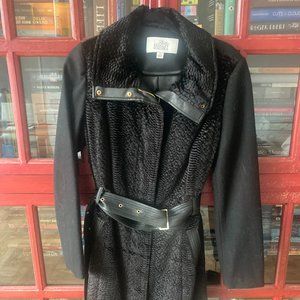 Belle Badgley Mischka Faux Fur Coat